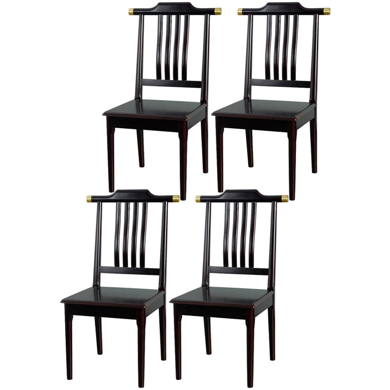 Chaises de salle à manger traditionnelles en bois massif, chaise latérale à dossier à lattes pour la maison