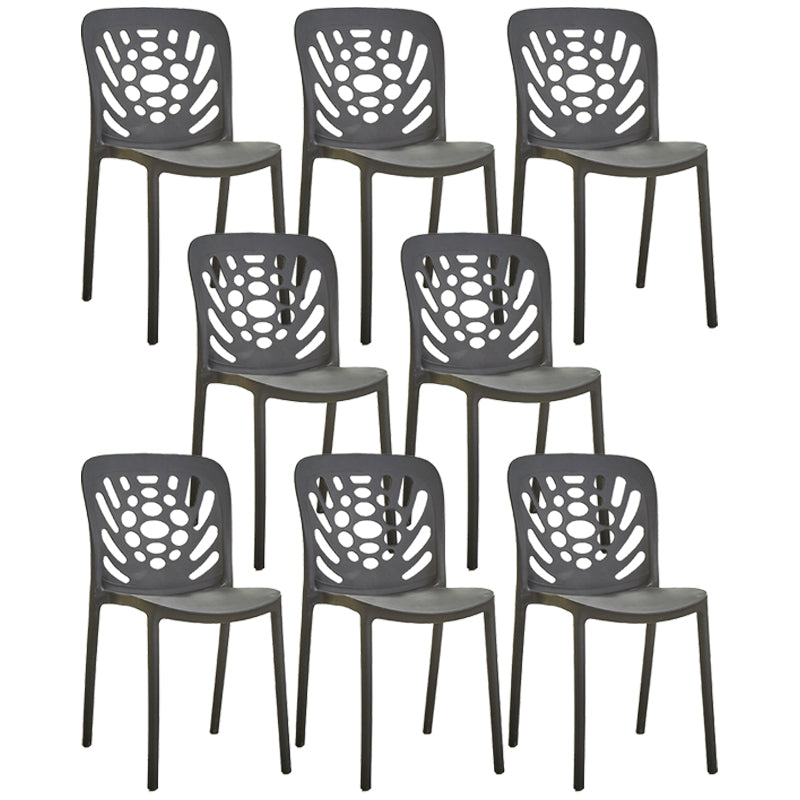Chaise d'appoint empilable en plastique de Style Glam, chaise de salle à manger au fini mat pour un usage domestique