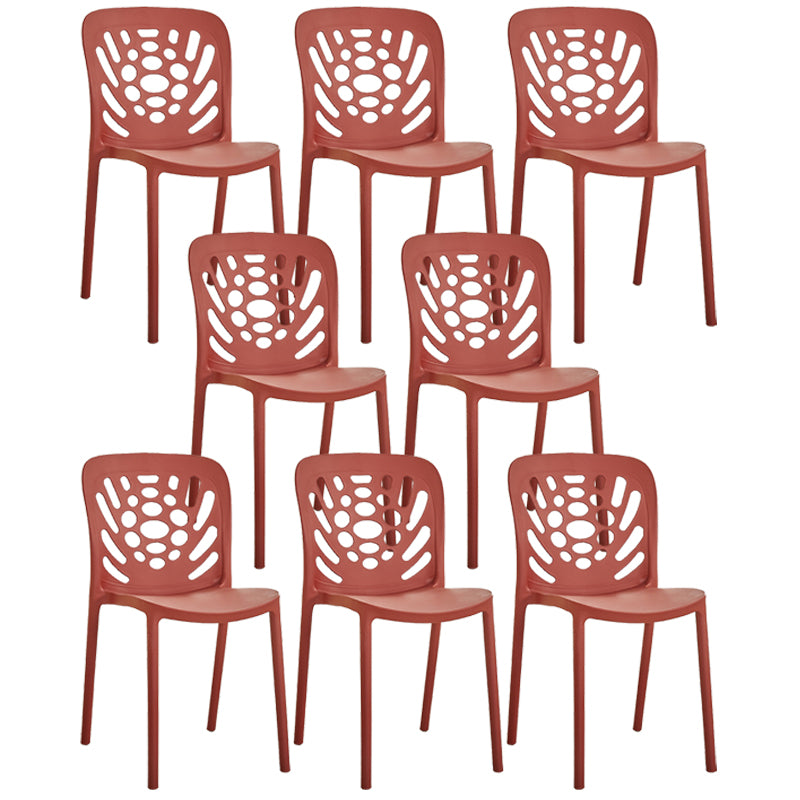 Chaise d'appoint empilable en plastique de Style Glam, chaise de salle à manger au fini mat pour un usage domestique