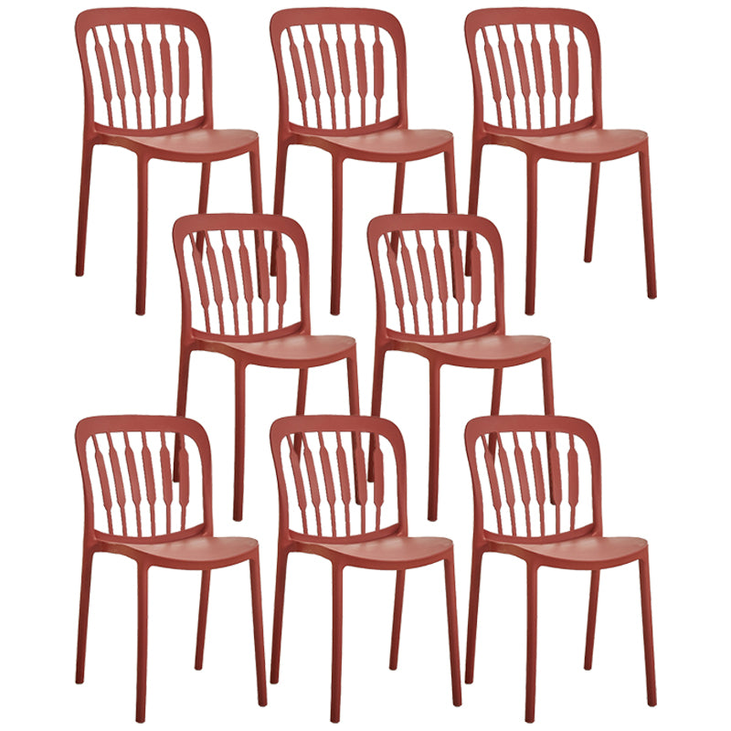 Chaise d'appoint empilable en plastique de Style Glam, chaise de salle à manger au fini mat pour un usage domestique