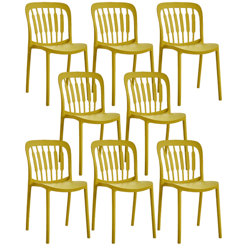 Chaise d'appoint empilable en plastique de Style Glam, chaise de salle à manger au fini mat pour un usage domestique