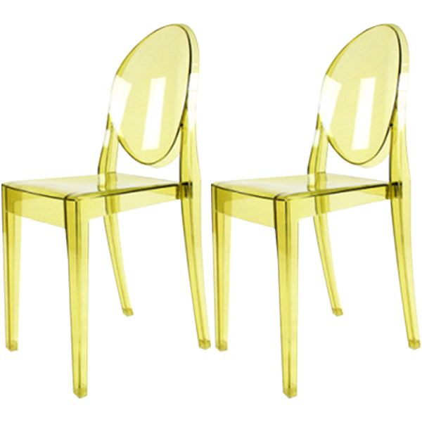 Plastic Chairs Modern Kitchen Side Chair of 13'' Wide Open Back Dining Side Chair
