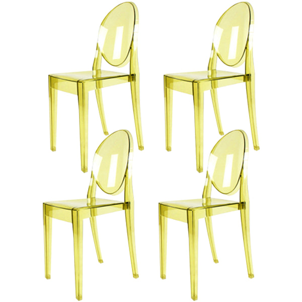 Plastic Chairs Modern Kitchen Side Chair of 13'' Wide Open Back Dining Side Chair