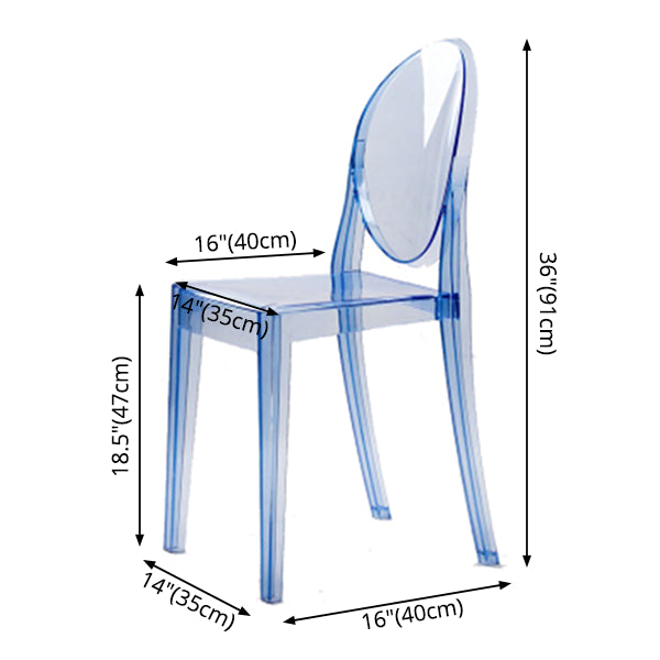 Plastic Chairs Modern Kitchen Side Chair of 13'' Wide Open Back Dining Side Chair