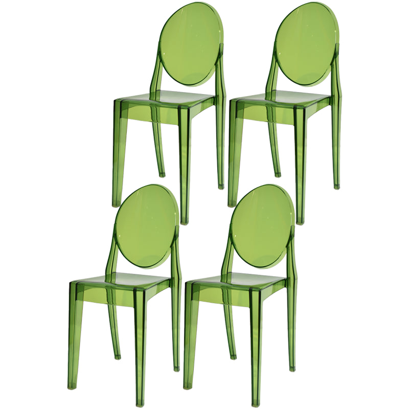 Plastic Chairs Modern Kitchen Side Chair of 13'' Wide Open Back Dining Side Chair