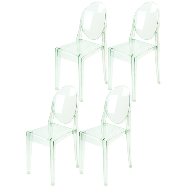 Plastic Chairs Modern Kitchen Side Chair of 13'' Wide Open Back Dining Side Chair