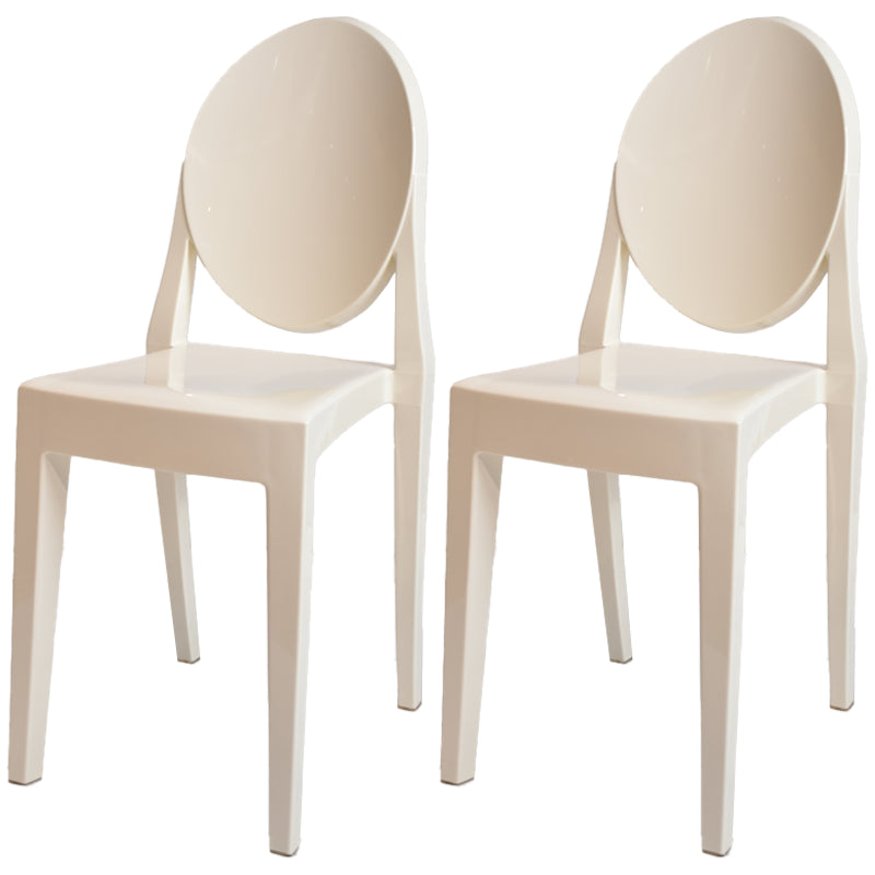 Plastic Chairs Modern Kitchen Side Chair of 13'' Wide Open Back Dining Side Chair