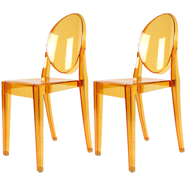 Plastic Chairs Modern Kitchen Side Chair of 13'' Wide Open Back Dining Side Chair