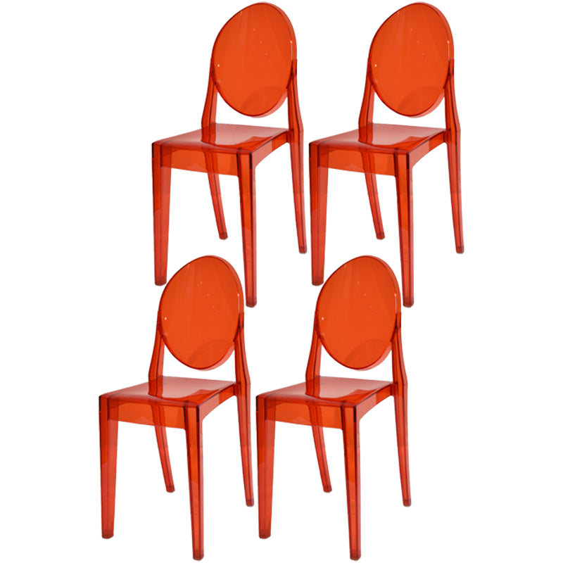 Plastic Chairs Modern Kitchen Side Chair of 13'' Wide Open Back Dining Side Chair