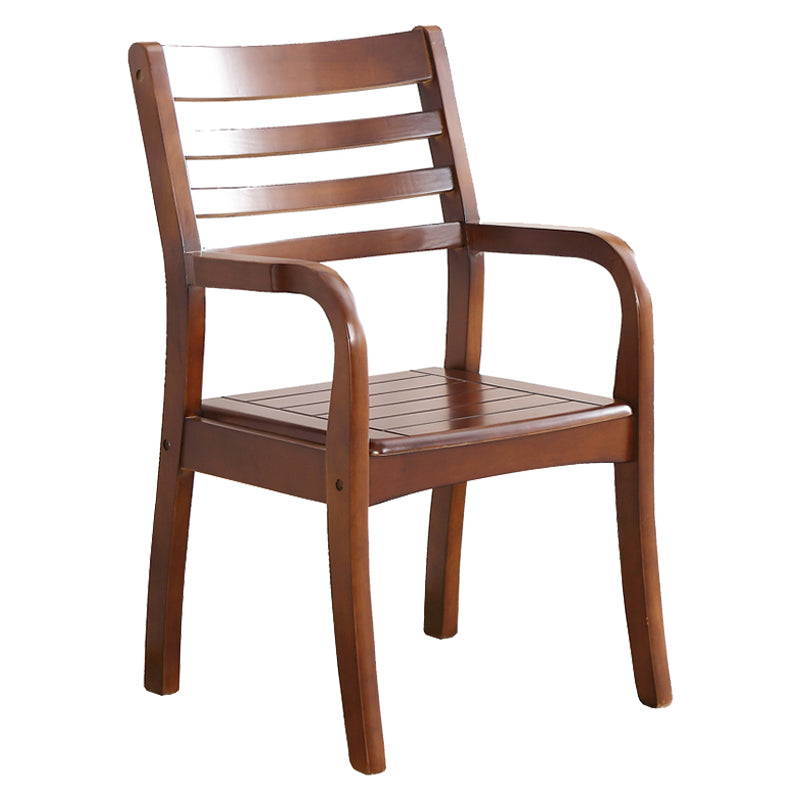 Fauteuil de salle à manger traditionnel en bois de 20 pouces de large, avec dossier en échelle, pour usage domestique