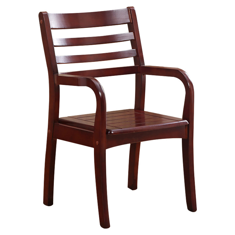 Fauteuil de salle à manger traditionnel en bois de 20 pouces de large, avec dossier en échelle, pour usage domestique