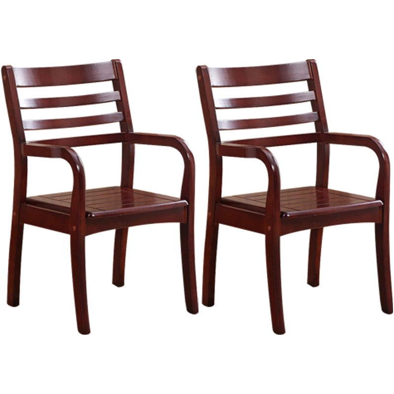 Fauteuil de salle à manger traditionnel en bois de 20 pouces de large, avec dossier en échelle, pour usage domestique