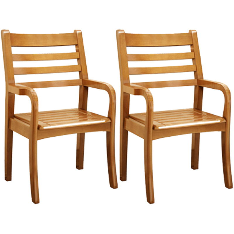 Fauteuil de salle à manger traditionnel en bois de 20 pouces de large, avec dossier en échelle, pour usage domestique