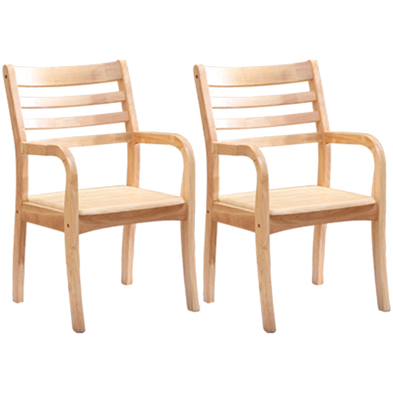 Fauteuil de salle à manger traditionnel en bois de 20 pouces de large, avec dossier en échelle, pour usage domestique