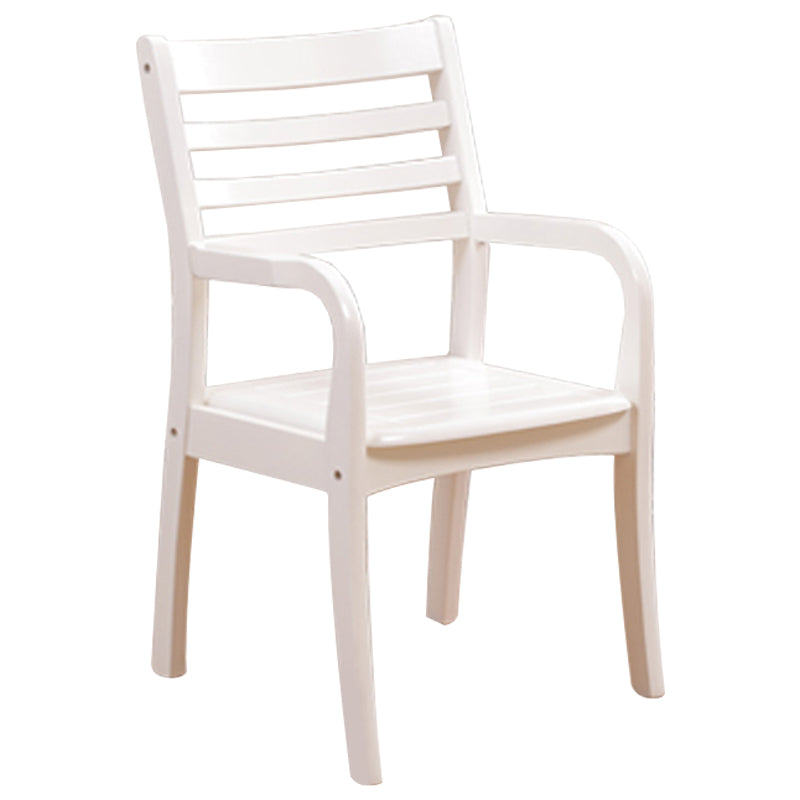 Fauteuil de salle à manger traditionnel en bois de 20 pouces de large, avec dossier en échelle, pour usage domestique