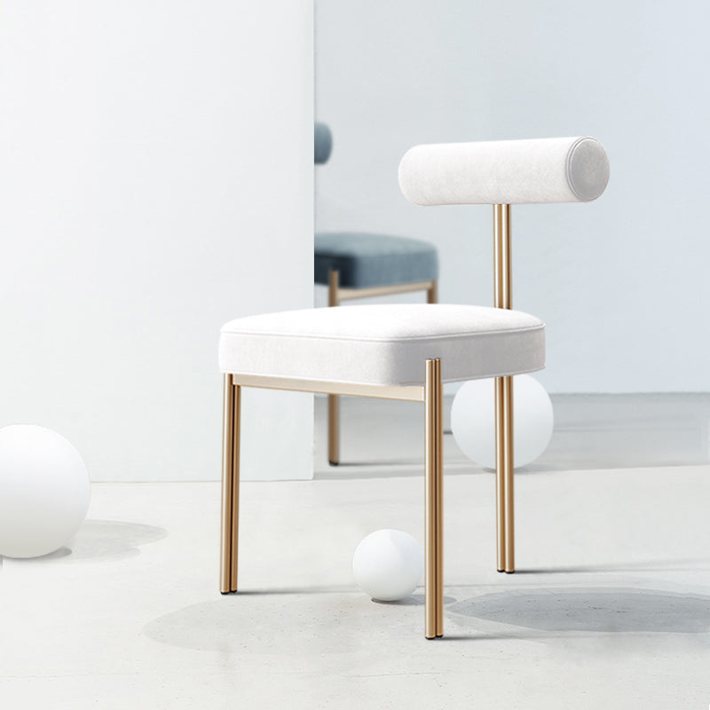 Nordic Flanellelette Stuhl mit Metallbasi