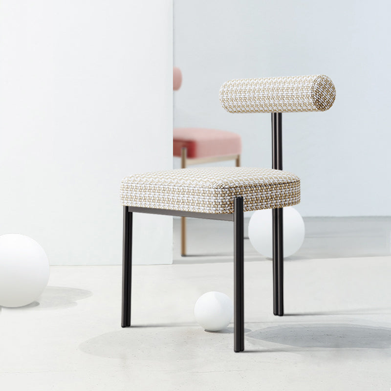 Nordic Flanellelette Stuhl mit Metallbasi