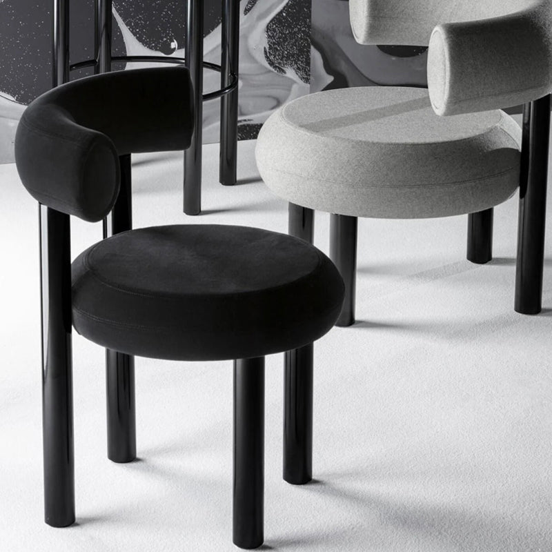 Minimalist Opening Back Dining Side Chair Metal Kitchen Dining Side Chair