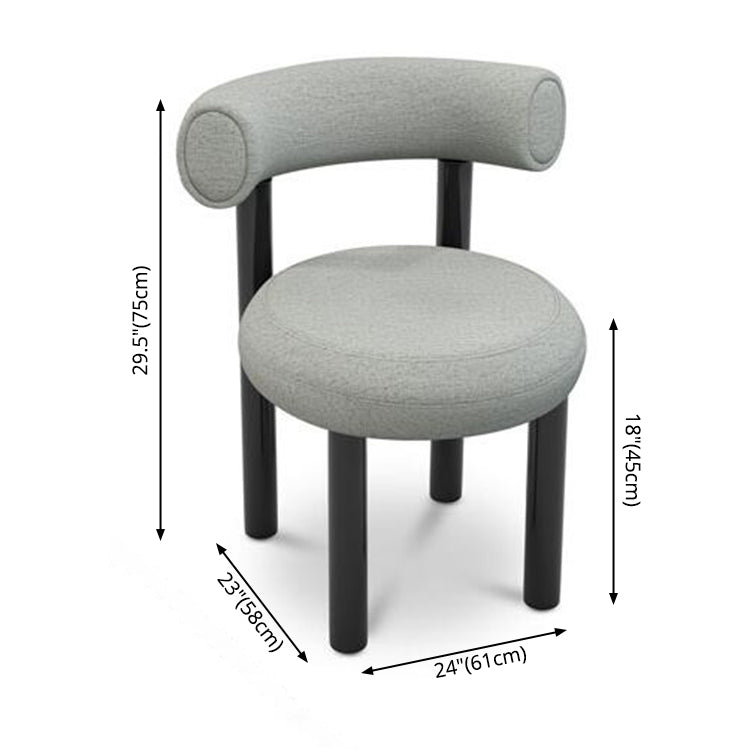 Minimalist Opening Back Dining Side Chair Metal Kitchen Dining Side Chair