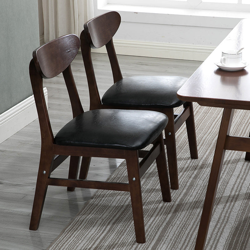 Chaise d'appoint à la maison contemporaine, chaise de salle à manger en bois à dossier ouvert rembourrée