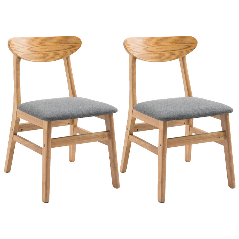 Chaise d'appoint à la maison contemporaine, chaise de salle à manger en bois à dossier ouvert rembourrée