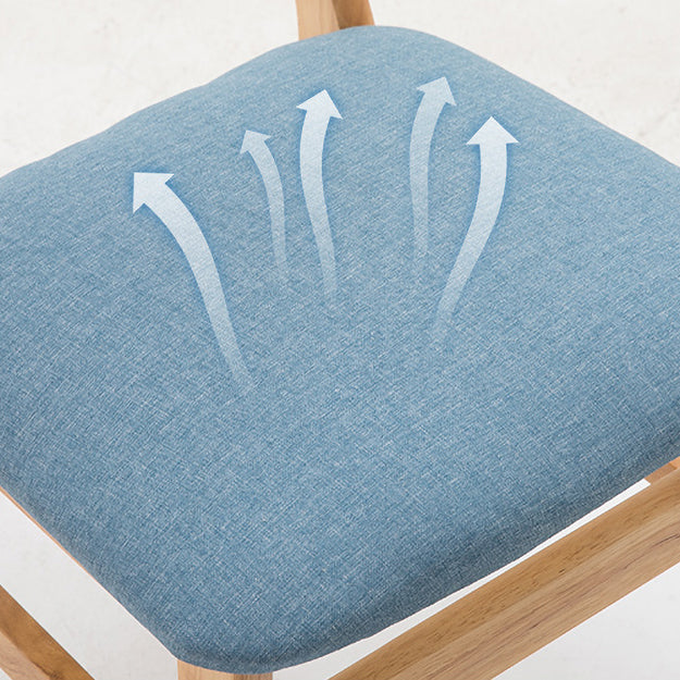 Chaise d'appoint à la maison contemporaine, chaise de salle à manger en bois à dossier ouvert rembourrée