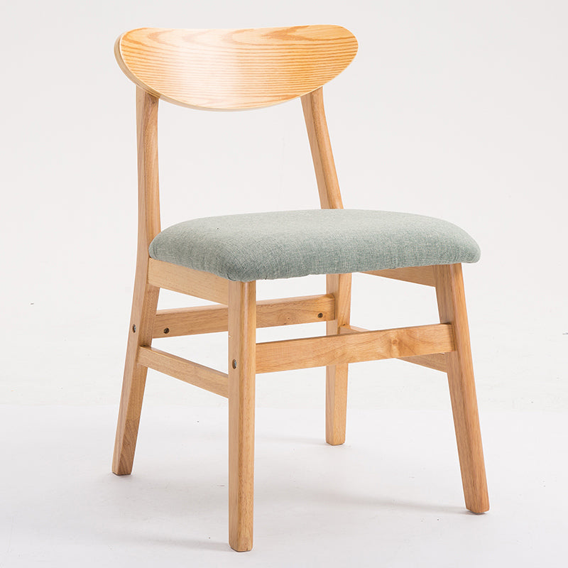Chaise d'appoint à la maison contemporaine, chaise de salle à manger en bois à dossier ouvert rembourrée