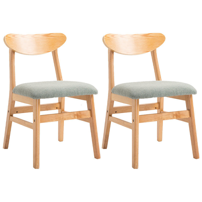 Chaise d'appoint à la maison contemporaine, chaise de salle à manger en bois à dossier ouvert rembourrée