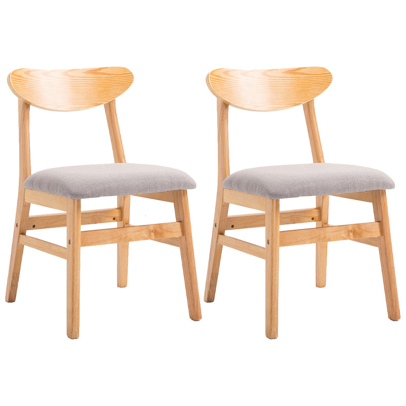 Chaise d'appoint à la maison contemporaine, chaise de salle à manger en bois à dossier ouvert rembourrée