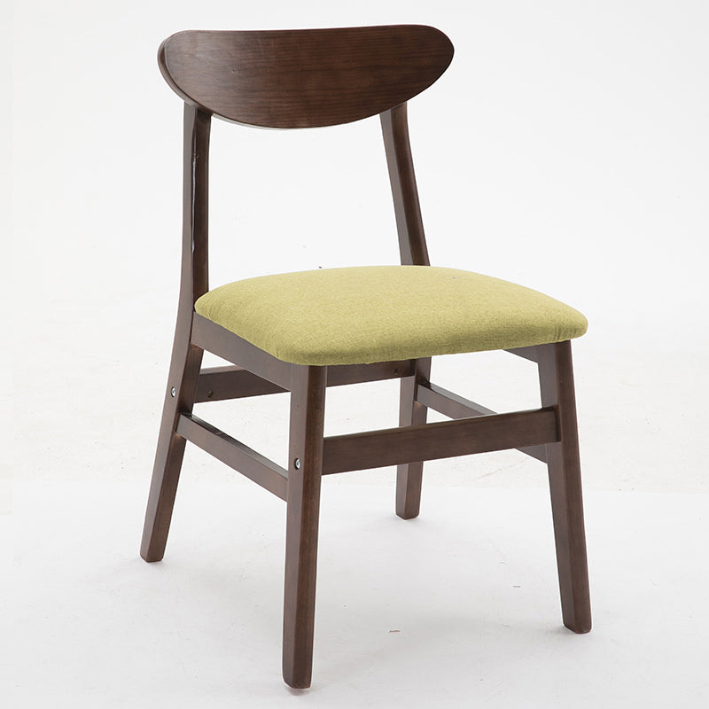 Chaise d'appoint à la maison contemporaine, chaise de salle à manger en bois à dossier ouvert rembourrée