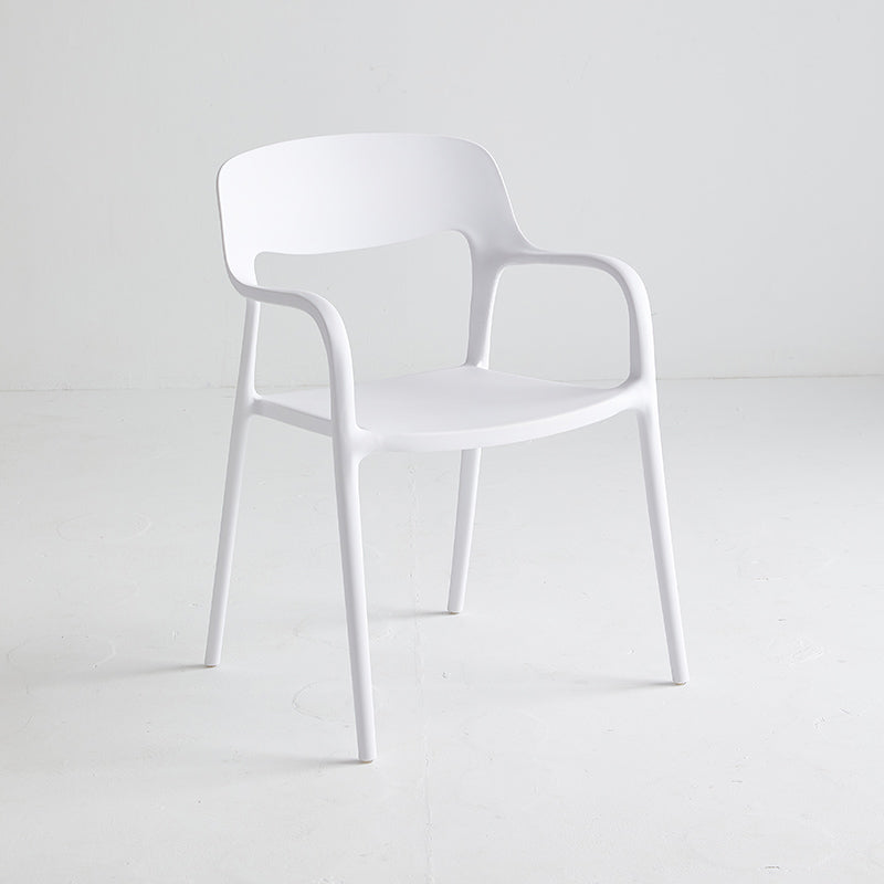 Plastic Stackable Dining Chair Contemporary Design Multicolor Arm Chair