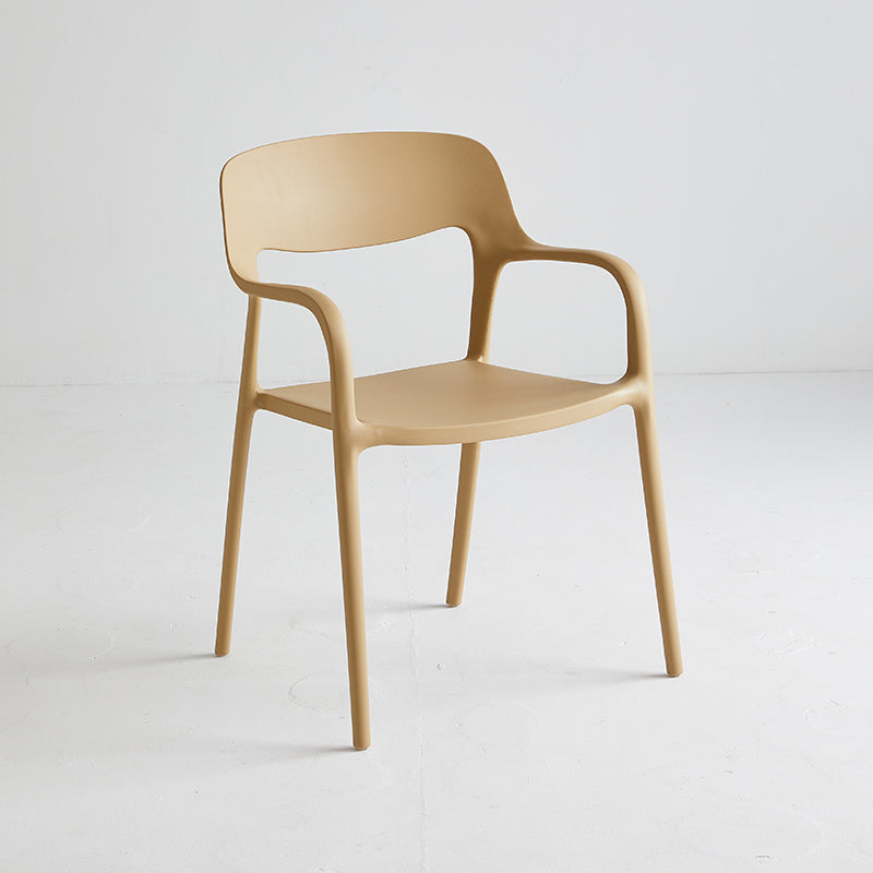 Plastic Stackable Dining Chair Contemporary Design Multicolor Arm Chair