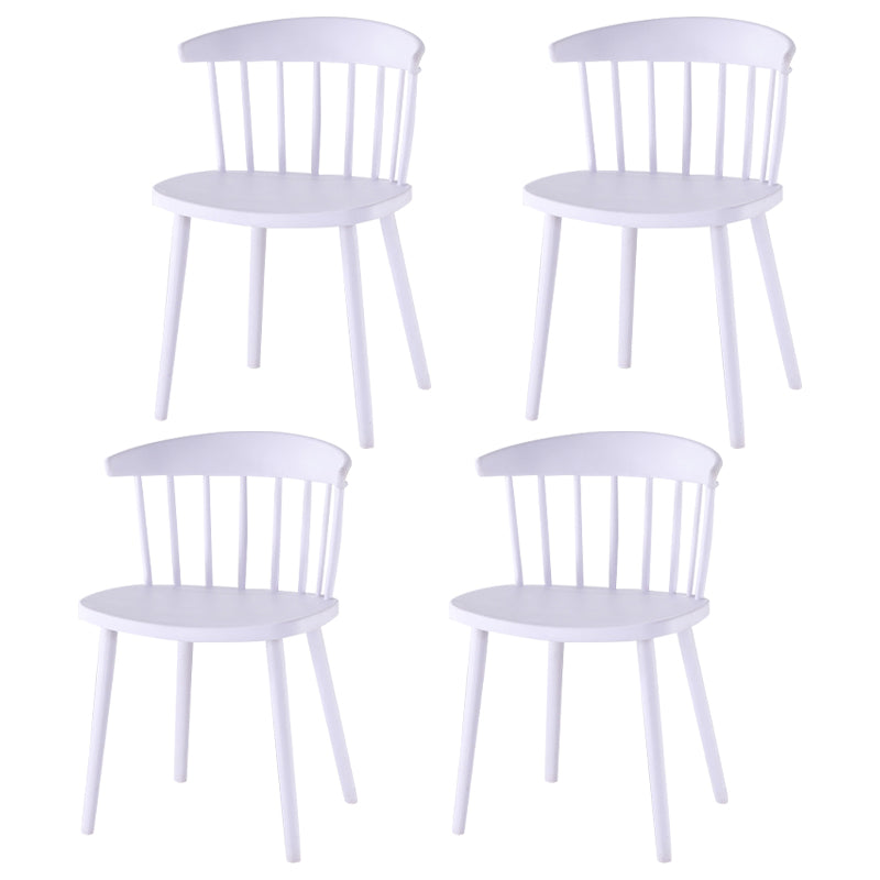 Accueil Chaise d'appoint contemporaine Ensemble de chaises de salle à manger en plastique à dossier Windsor