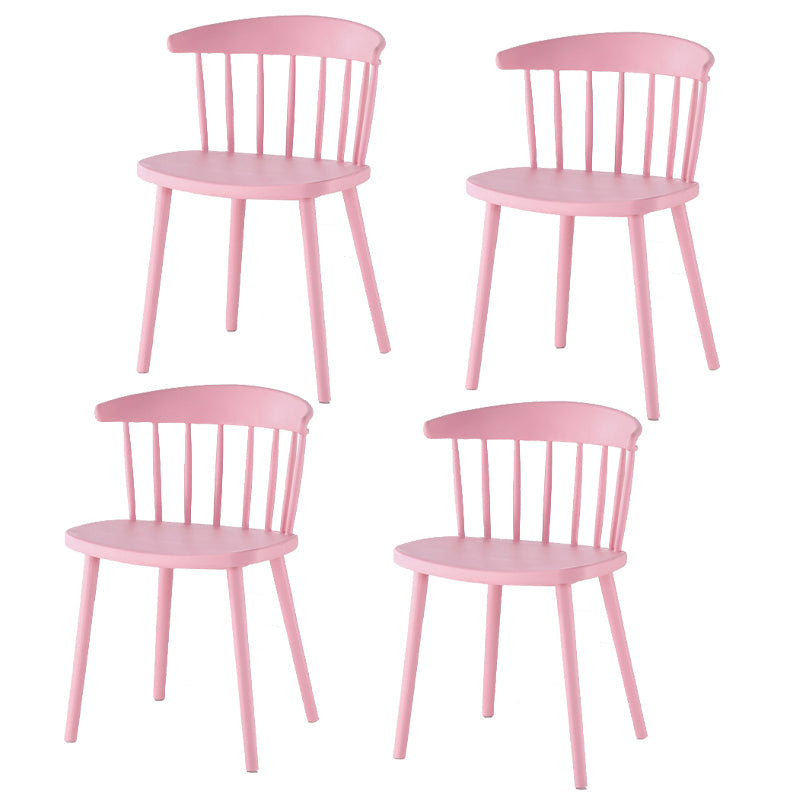 Accueil Chaise d'appoint contemporaine Ensemble de chaises de salle à manger en plastique à dossier Windsor