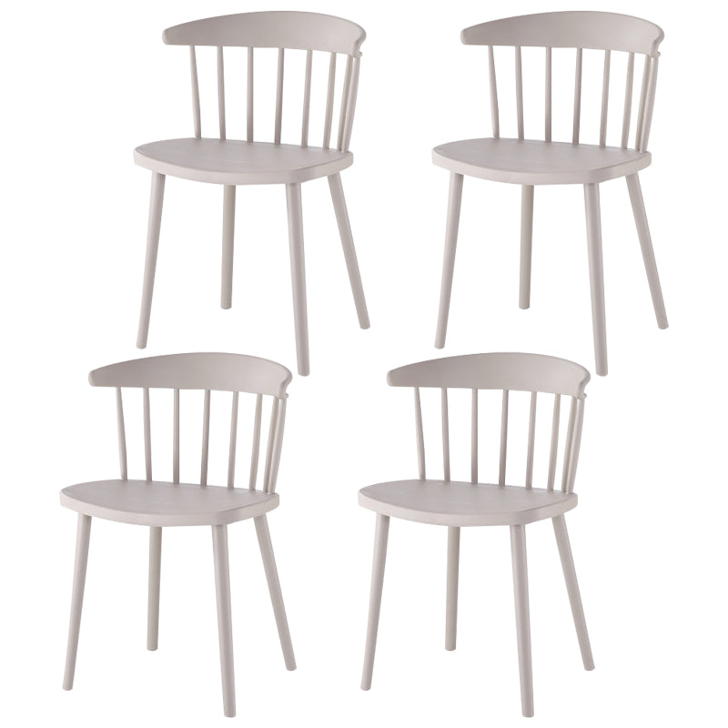 Accueil Chaise d'appoint contemporaine Ensemble de chaises de salle à manger en plastique à dossier Windsor