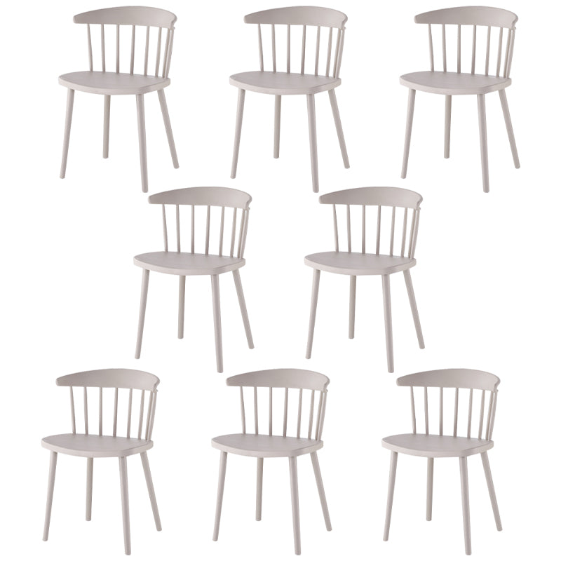 Accueil Chaise d'appoint contemporaine Ensemble de chaises de salle à manger en plastique à dossier Windsor