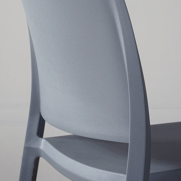 Nordic Style Armless Plastic Dining Room Chairs Open Back Dining Side Chair