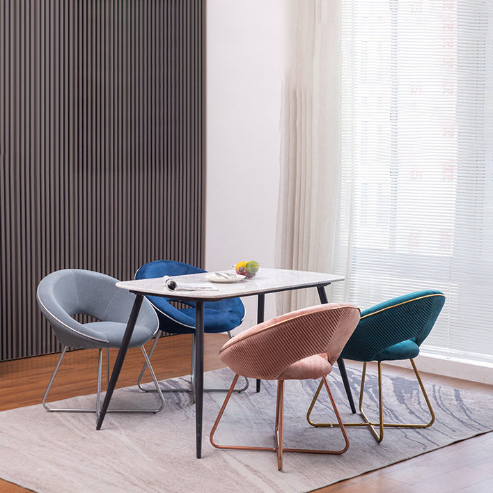 Minimalist Metal Kitchen Dining Side Chair Opening Back Dining Side Chair