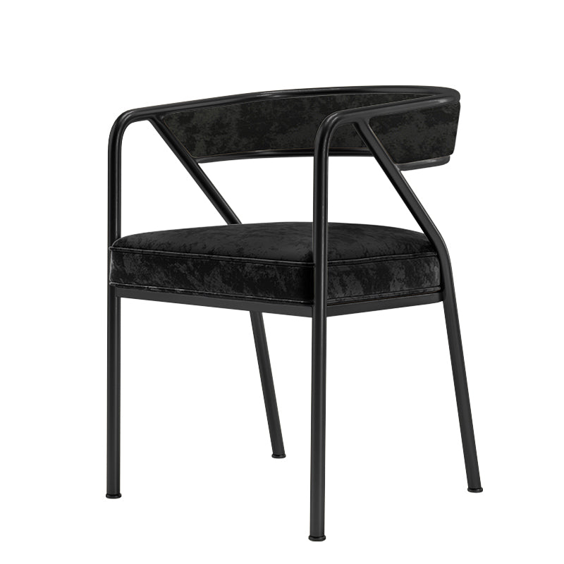 Flannel Scandinavian Restaurant Arm Chair Open Multi-color Dining Chair