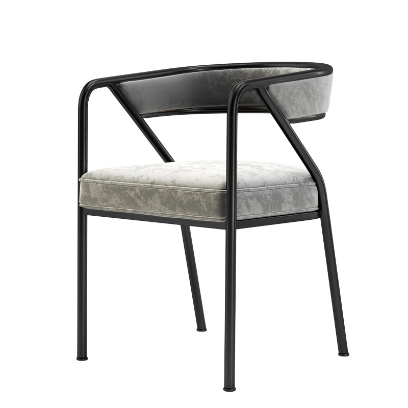 Flannel Scandinavian Restaurant Arm Chair Open Multi-color Dining Chair