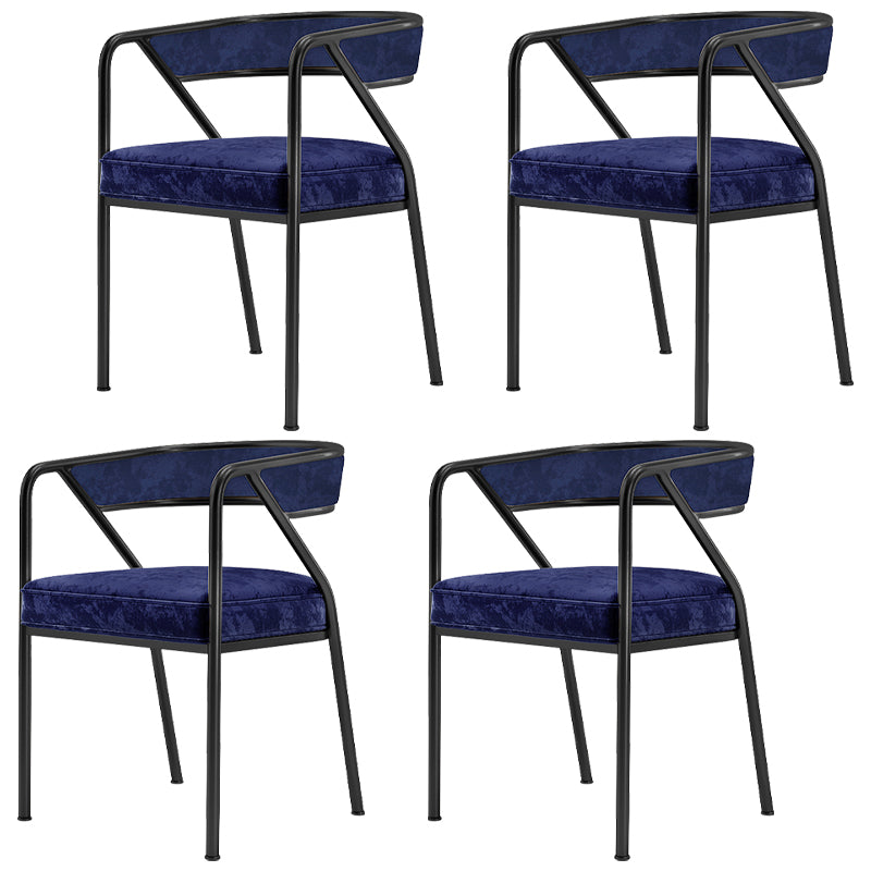 Flannel Scandinavian Restaurant Arm Chair Open Multi-color Dining Chair