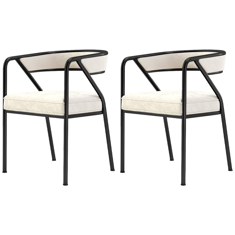 Flannel Scandinavian Restaurant Arm Chair Open Multi-color Dining Chair