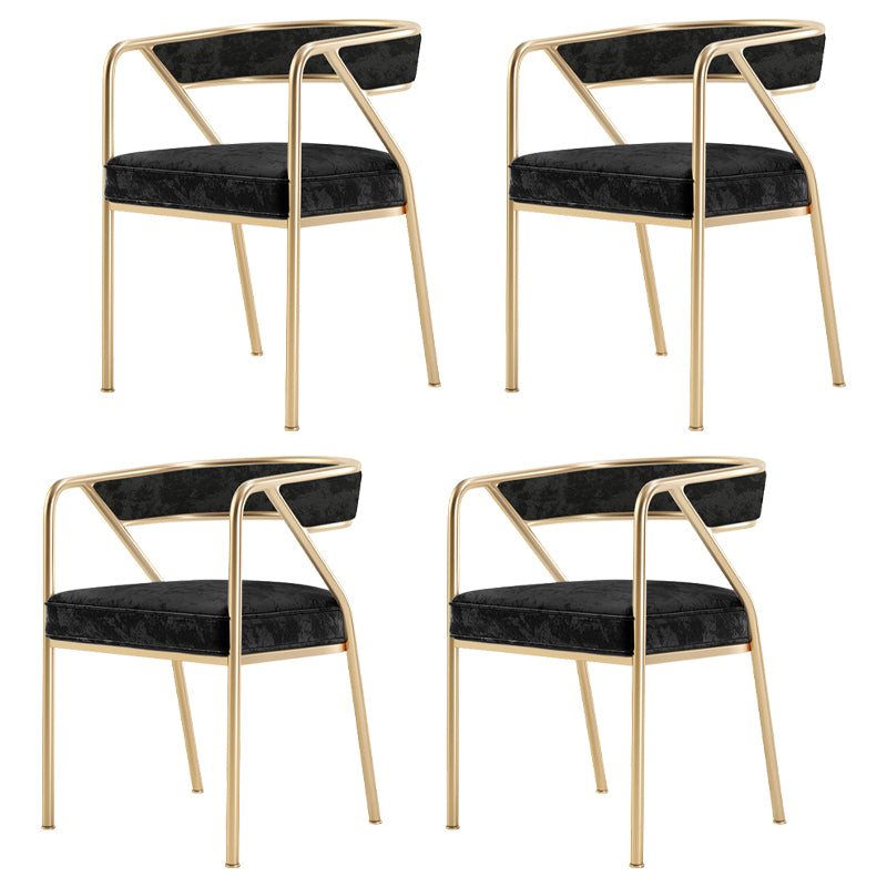 Flannel Scandinavian Restaurant Arm Chair Open Multi-color Dining Chair