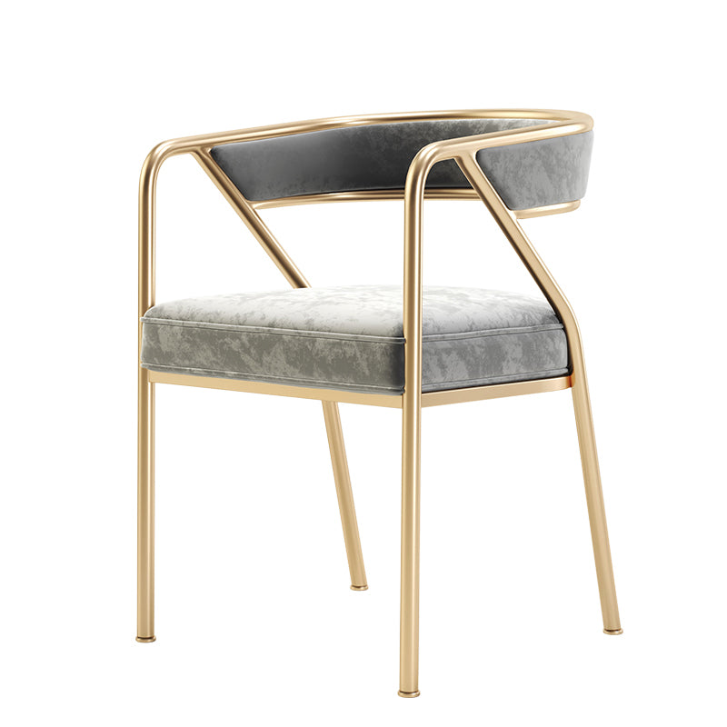 Flannel Scandinavian Restaurant Arm Chair Open Multi-color Dining Chair