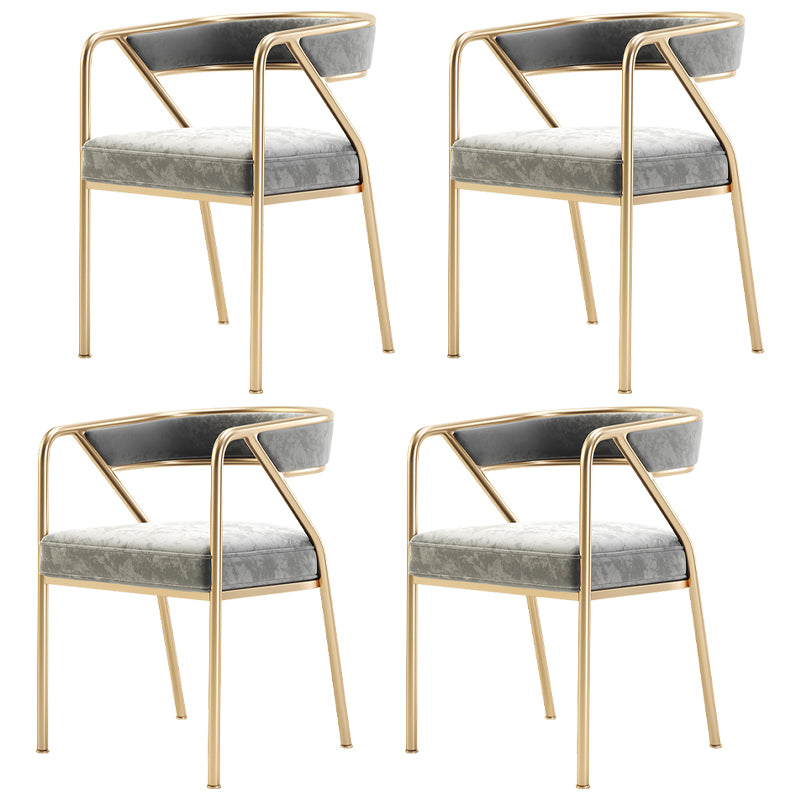 Flannel Scandinavian Restaurant Arm Chair Open Multi-color Dining Chair