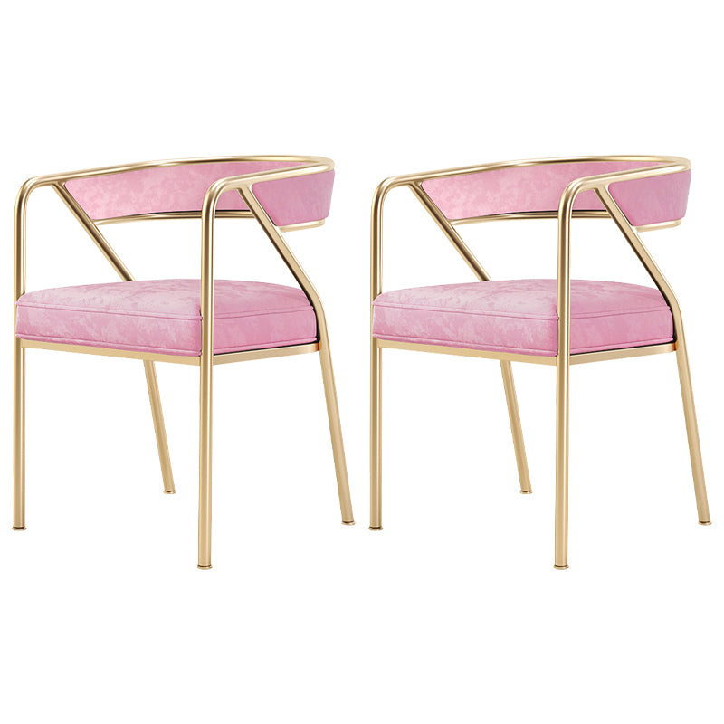 Flannel Scandinavian Restaurant Arm Chair Open Multi-color Dining Chair