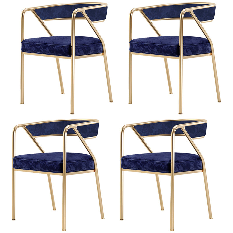 Flannel Scandinavian Restaurant Arm Chair Open Multi-color Dining Chair