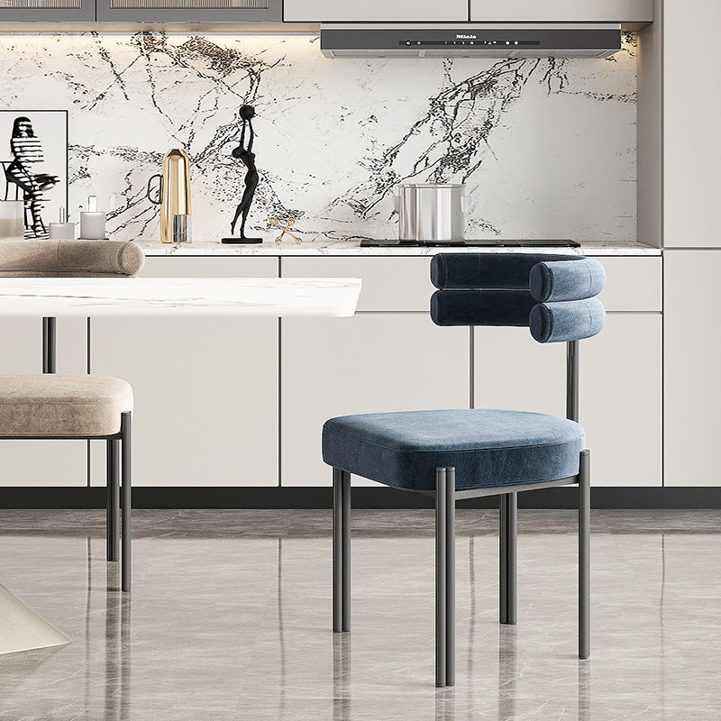 Les chaises en métal de style de Glam placent les chaises latérales arrière ouvertes de cuisine de salle à manger