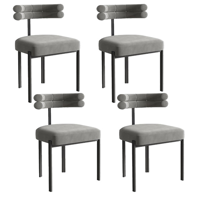 Les chaises en métal de style de Glam placent les chaises latérales arrière ouvertes de cuisine de salle à manger