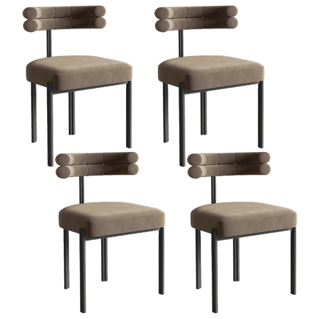 Les chaises en métal de style de Glam placent les chaises latérales arrière ouvertes de cuisine de salle à manger